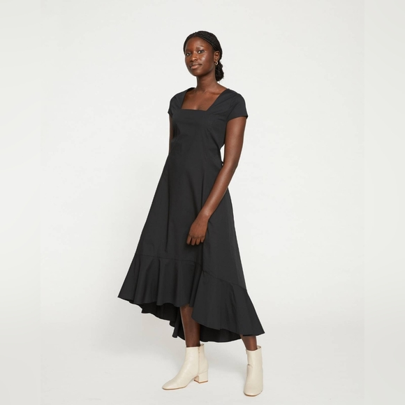 NWT Jenna Stretch Poplin Flounce Dress (Universal Standard XS ~ size L) - Picture 1 of 3